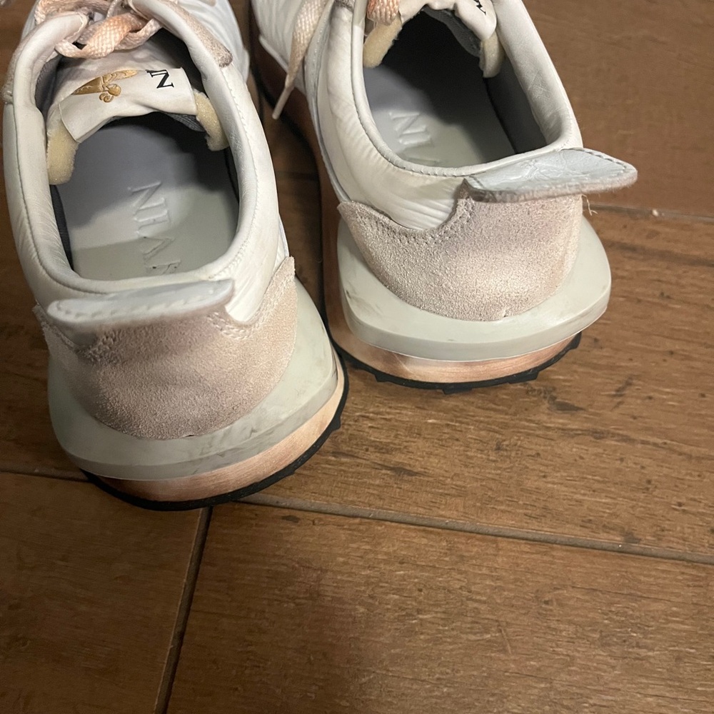 Lanvin Women's White and Beige Sneakers